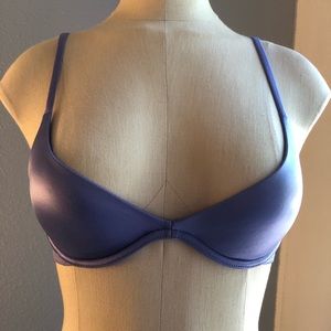 Pink by VS Purple ScoopNeck Bra Lace Detailing 32B